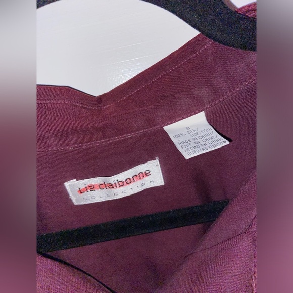 Liz Claiborne Collection Women’s Size 8 100% Silk Button Down Blouse - Picture 2 of 4